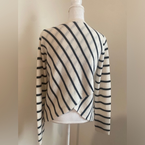 A.L.C Cashmere Stripped Black and Cream “Tula”Sweater Size M - Picture 3 of 6